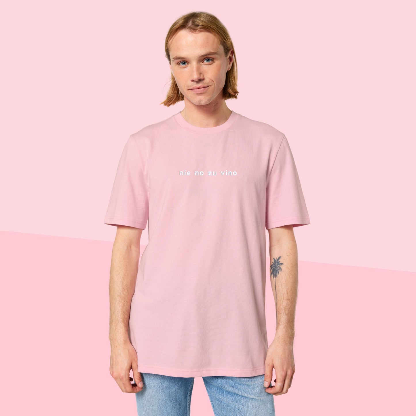 NIE NO ZU VINO Unisex T-Shirt aus Bio-Baumwolle